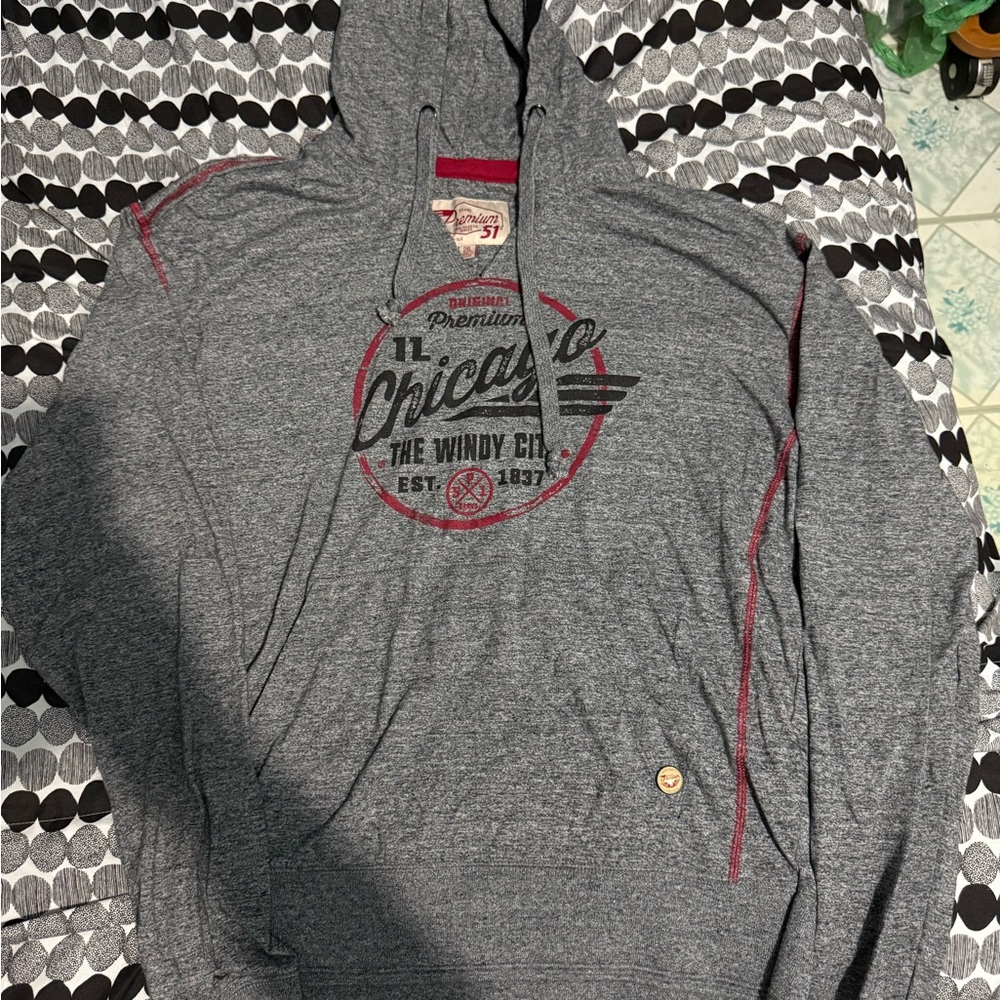 Chicago Gray Hooded Men's Shirt